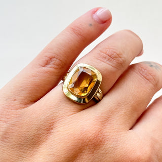 Citrine Statement Ring | 8ct Gold | Size K | 3.3g