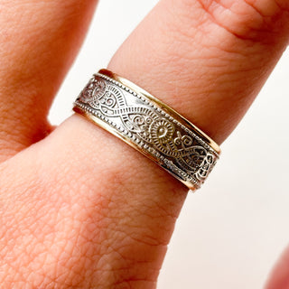 Ardagh Chalice Ring | Silver & 9ct Gold | Size T½ | 5.8g