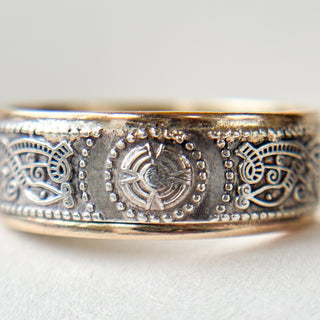 Ardagh Chalice Ring | Silver & 9ct Gold | Size T½ | 5.8g