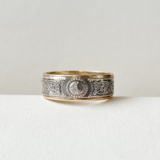 Ardagh Chalice Ring | Silver & 9ct Gold | Size T½ | 5.8g