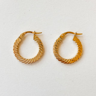 Flat Rope Hoop Earrings – 9ct Gold | 1.8mm | 1.19g
