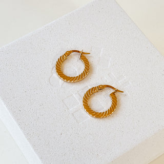 Flat Rope Hoop Earrings – 9ct Gold | 1.8mm | 1.19g