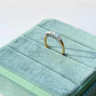 Round and Tapered baguette diamond band
