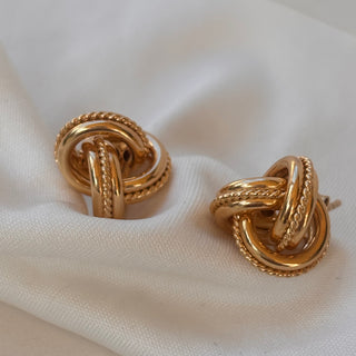 Braided Knot Studs | 9ct Gold | 3.3g 16mm diamter