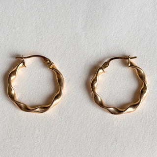 Twist Hoops | 9ct Gold | 20mm | 1.1g
