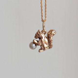 9ct Gold Squirrel Charm with 18inch chain | 1.6g | 9 carat gold