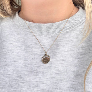 I Love You Spinner Fob Charm on chain 18inch | Victorian-Inspired | Hidden Message Design