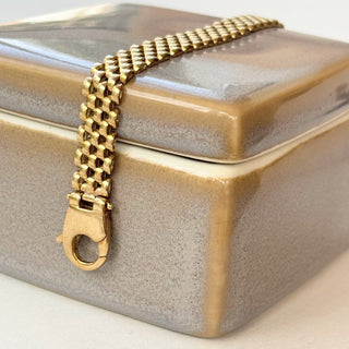 Panther Link Bracelet | 9ct Gold | 12.85g | 7" | 5-Link Wide