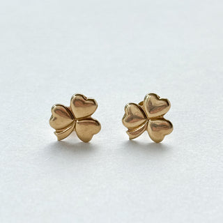 Shamrock Stud Earrings | 9ct Gold | 1mm | 1.09g