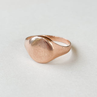 Round Rose Gold Signet Ring | 9ct Gold | Size O | 3.27g
