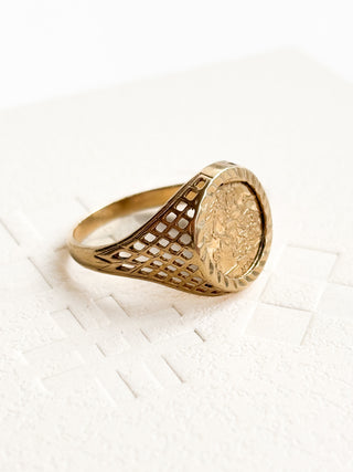 Coin Ring | 9ct Gold | Size K | 1.72g