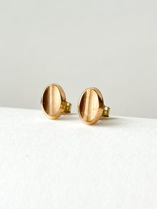 Oval Stud Earrings | 9ct Gold | 0.51g