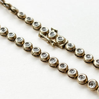 Diamond Tennis Bracelet | 8ct Gold | Round Cut | 6.34g