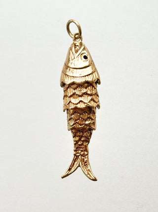 Fish Charm Pendant | 9ct Gold | 18-Inch Diamond Anchor Chain | 4.53g
