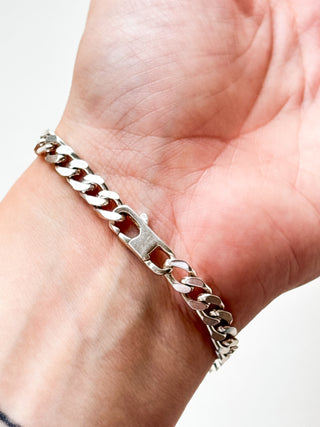 ID Bar Cuban Bracelet | 925 Silver | 15.66g