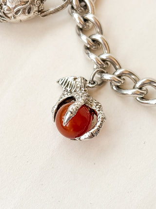 Six-Charm Chunky Bracelet | Sterling Silver | 56.72g | 7.5 inches
