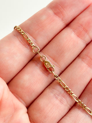 Figaro Bracelet with Lobster Claw | 9ct Gold | 7inch | 1.51g