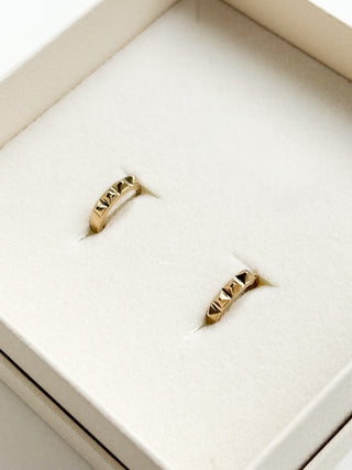 Spike Huggie Earrings | 9ct Gold | 1.47g