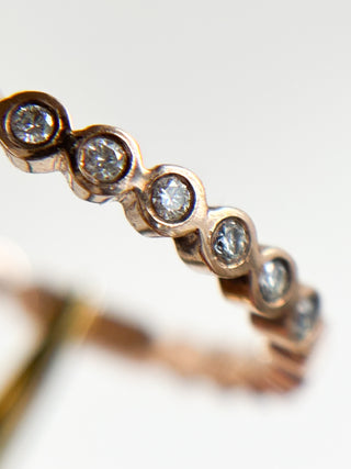 Diamond Bezel Ring | 9ct Gold | Size P | 1.80g