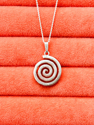 Solid Spiral Pendant | Sterling Silver | 6.18g | 20mm x 30mm