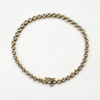 Diamond Tennis Bracelet | 8ct Gold | Round Cut | 6.34g