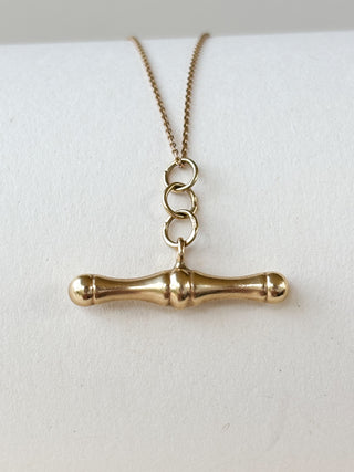 Puffy T-Bar Pendant | 9ct Gold | 25mm | 1.04g by itself