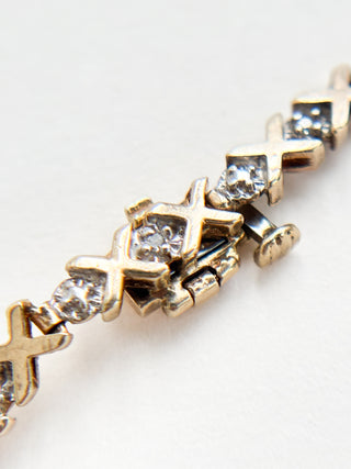 X's and O's Natural Diamond Bracelet | 9ct Gold | 7.6-Inch | 5.71g