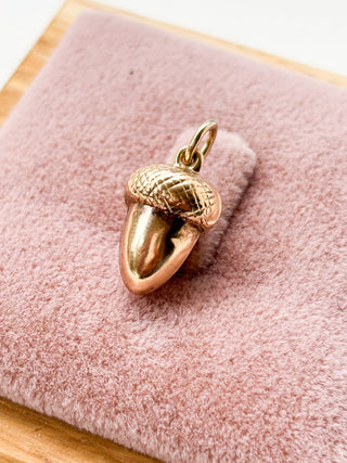 Acorn Charm | 9ct Gold | 1.00g | 18–20-Inch Diamond Anchor Chain