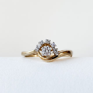 Crown Ring CZ | 9ct Gold | Size N | 2.12g |