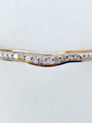 Chevron Diamond Ring | 9ct Gold | Size O | 1.55g