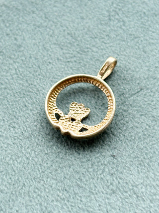 Claddagh Pendant | Diamond Anchor Chain | 9ct Gold | 18–20-Inch | 1.24g