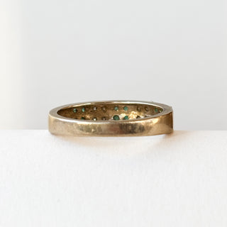 Emerald & Diamond Channel Set | 9ct Gold | Size P | 3.02g