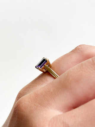 Amethyst & Emerald Ring | 9ct Gold | Size L | 3.00g