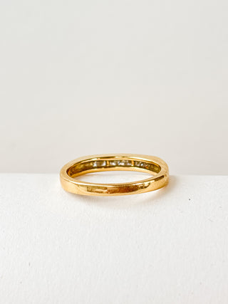 Princess Cut Diamond Band | 18ct Gold | Size N | 3.68g