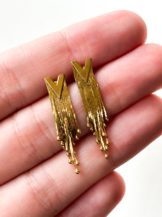 Tassel Disco Earrings | 9ct Gold | 30mm × 5mm | 1.39g