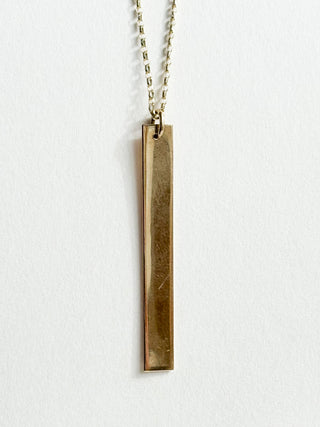 Bar Pendant | 9ct Gold | 18-Inch Fine Cable Link Chain | 1.16g