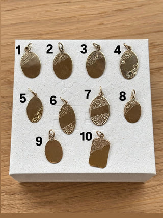 No. 9 Plain Oval Pendant | 9ct | 0.80g | 18" Fine Cable Link Chain