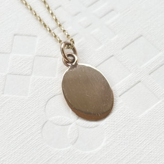 No. 9 Plain Oval Pendant | 9ct | 0.80g | 18" Fine Cable Link Chain