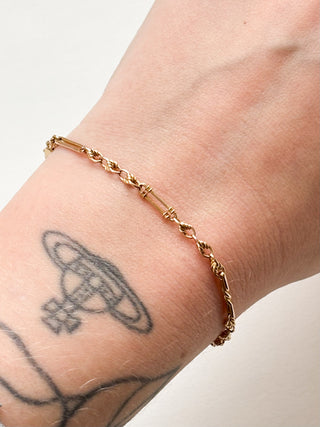 Fancy Link Bracelet | 9ct Gold | 6.9-Inch | 3.11g