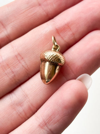 Acorn Charm | 9ct Gold | 1.00g | 18–20-Inch Diamond Anchor Chain