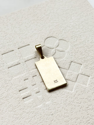 Gemini Rectangle Pendant | 8ct Gold | 2.04g