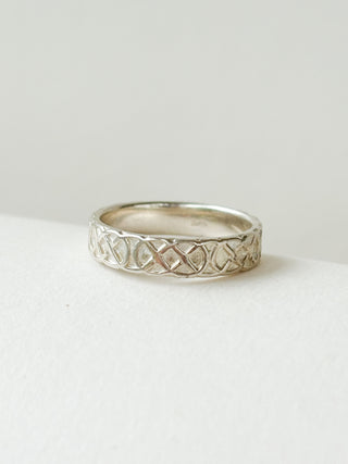 Intricate Silver Ring | 925 Silver | Size H | 1.89g