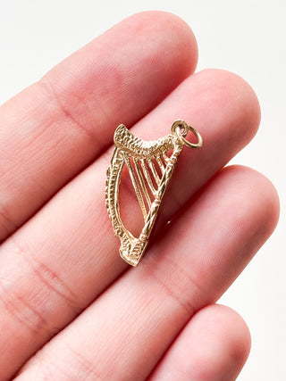 Harp Pendant | Diamond Chain | 9ct Gold | 18–20-Inch | 1.95g