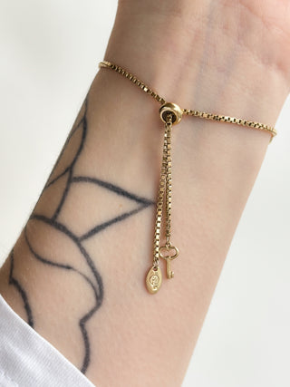 Slider Bracelet | 18ct Gold | 10in Adjustable | 6.06g