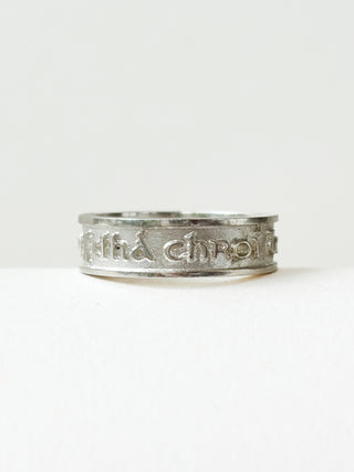 Gaeilge Two Hearts Together Ring | 925 Silver | Size K | 4.66g