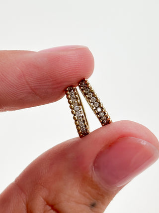 CZ Hoop Earrings | 9ct Gold | 0.62g