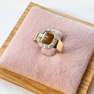 Belt Ring Diamond G/SI2 | 9ct Gold | Size N½ | 5.14g