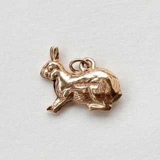 Rabbit charm | 9ct | 0.48g | 18in fine cable link chain