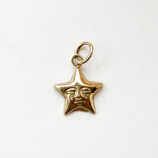Star Face Pendant | 9ct Gold | 1.2cm | 0.38g (1.49g with Chain)