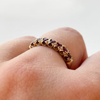 7 Stone Antique Style Setting | 9ct Gold | 2.14g | Size N
